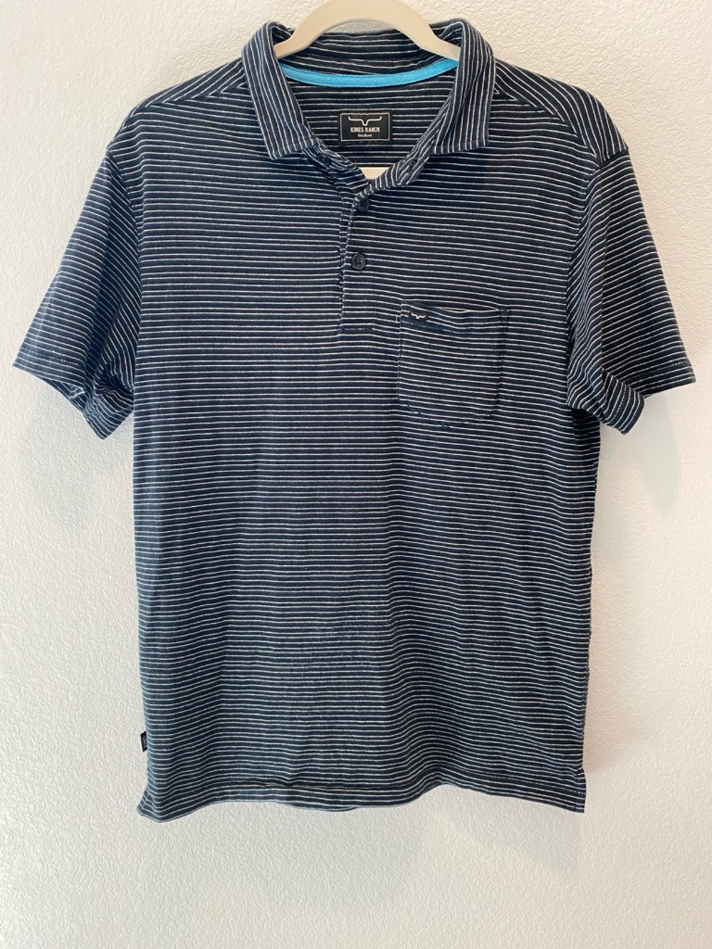 Kimes Ranch | Navy striped polo